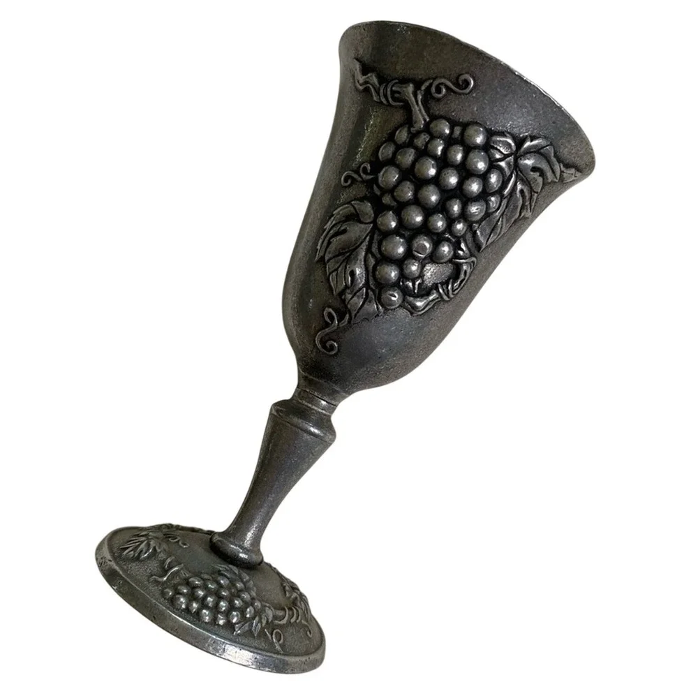 Carson Statesmetal Pewter Goblet‎ Chalice Grape Bunch Cup Wine Medieval Decor
